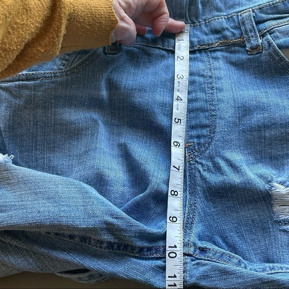 Almost Famous Distressed Cropped Overalls – Blue, Size 7 - Picture 11 of 12